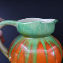 Load image into Gallery viewer, Large 1930s TUDOR Ceramics Art Deco Colourful Dripware Jug. Height 6 1/2 inches
