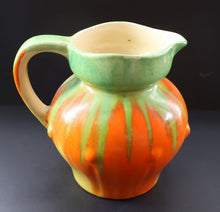 Load image into Gallery viewer, Large 1930s TUDOR Ceramics Art Deco Colourful Dripware Jug. Height 6 1/2 inches
