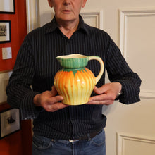 Load image into Gallery viewer, Large 1930s TUDOR Ceramics Art Deco Colourful Dripware Jug. Height 6 1/2 inches
