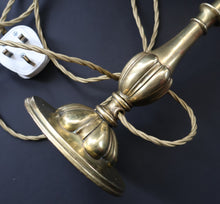 Load image into Gallery viewer, ART NOUVEAU Early 20th Century Brass Table Lamp with White Glass Shade. REWIRED

