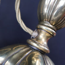 Load image into Gallery viewer, ART NOUVEAU Early 20th Century Brass Table Lamp with White Glass Shade. REWIRED

