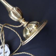Load image into Gallery viewer, ART NOUVEAU Early 20th Century Brass Table Lamp with White Glass Shade. REWIRED


