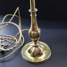 Load image into Gallery viewer, ART NOUVEAU Early 20th Century Brass Table Lamp with White Glass Shade. REWIRED

