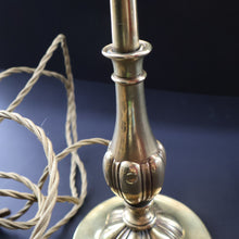 Load image into Gallery viewer, ART NOUVEAU Early 20th Century Brass Table Lamp with White Glass Shade. REWIRED

