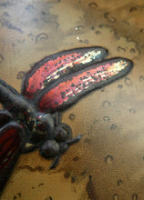 Load image into Gallery viewer, Antique  Edwardian Art Nouveau Confectionary Tin. Dragonfly Design
