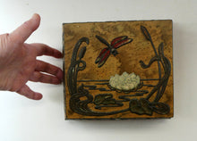 Load image into Gallery viewer, Antique  Edwardian Art Nouveau Confectionary Tin. Dragonfly Design
