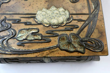 Load image into Gallery viewer, Antique  Edwardian Art Nouveau Confectionary Tin. Dragonfly Design
