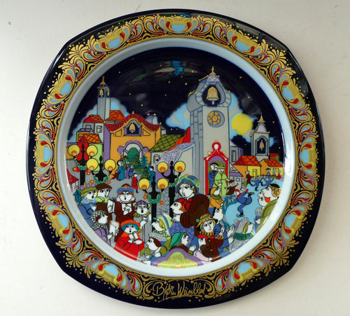  BJORN WIINBLAD Large Porcelain Wall Plate. CHRISTMAS 1988 Rosenthal Studio-Line. 11 INCHES Media 1 of 14