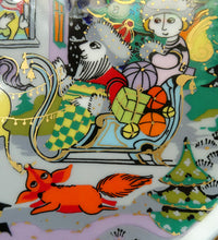 Load image into Gallery viewer, Vintage BJORN WIINBLAD Large Porcelain Wall Plate. CHRISTMAS 1984 Rosenthal Studio-Line. 11 INCHES

