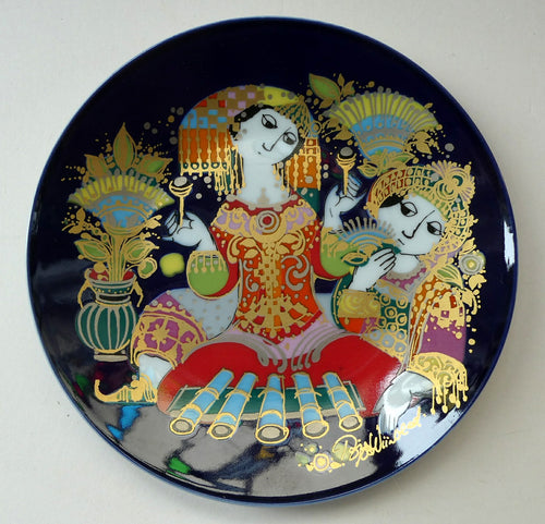  Plate by BJORN WIINBLAD for Rosenthal. Oriental Night Music Series. Xylophone Player
