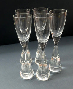 1950s HOLMEGAARD Princess Schnapps Glasses with Internal Bubble