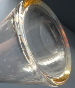 1950s HOLMEGAARD Princess Tall Conical Decanter with Internal Bubble in Stopper