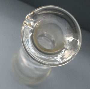 1950s HOLMEGAARD Princess Tall Conical Decanter with Internal Bubble in Stopper
