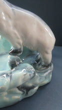 Load image into Gallery viewer, 1930s ART DECO Czech Polar Bear Bowl. Very Decorative Figurative Centerpiece Designed by Ditmar Urbach (Copy)

