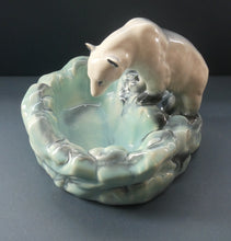 Load image into Gallery viewer, 1930s ART DECO Czech Polar Bear Bowl. Very Decorative Figurative Centerpiece Designed by Ditmar Urbach 
