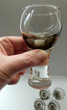 Load image into Gallery viewer, SET OF SIX Caithness CANISBAY Small Brown Coloured Glasses (Peat) Space Age Shape. 4 3/8 inches in height
