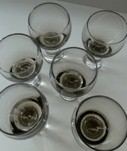 Load image into Gallery viewer, SET OF SIX Caithness CANISBAY Small Brown Coloured Glasses (Peat) Space Age Shape. 4 3/8 inches in height
