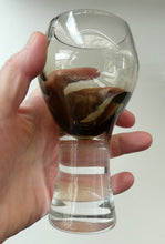Load image into Gallery viewer, SIX Caithness CANISBAY LARGE Peat Coloured Wine Glasses. Space Age Shape. 5 1/4 inches in height
