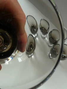 SIX Caithness CANISBAY LARGE Peat Coloured Wine Glasses. Space Age Shape. 5 1/4 inches in height