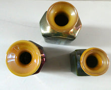 Load image into Gallery viewer, SCOTTISH POTTERY. Three 1970s / 1980s Margery Clinton Lustre Glaze Miniature Bottle Vases
