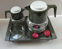 Load image into Gallery viewer,  Vintage 1960s Pyrex Hot Water Set with Heating Tray &amp; Original Box. UNUSE
