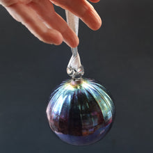 Load image into Gallery viewer, 1980s John Ditchfield. Rare Large Glasform Glass Ball with Clear Glass Hanging Loop
