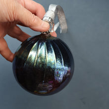 Load image into Gallery viewer, 1980s John Ditchfield. Rare Large Glasform Glass Ball with Clear Glass Hanging Loop
