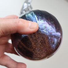 Load image into Gallery viewer, 1980s John Ditchfield. Rare Large Glasform Glass Ball with Clear Glass Hanging Loop
