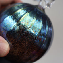 Load image into Gallery viewer, 1980s John Ditchfield. Rare Large Glasform Glass Ball with Clear Glass Hanging Loop
