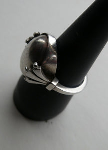 Stylish GEORG JENSEN Sterling Silver Ring by Oscar Gundlach-Pedersen. No. 51
