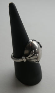Stylish GEORG JENSEN Sterling Silver Ring by Oscar Gundlach-Pedersen. No. 51