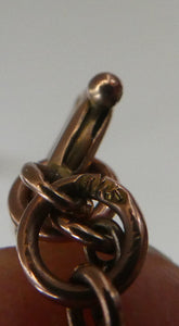 Long Fancy Guard or Muff Chain with Gold Ball Inclusions. 14 Carat Gold. Weight 11 grams