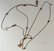 Load image into Gallery viewer, Long Fancy Guard or Muff Chain with Gold Ball Inclusions. 14 Carat Gold. Weight 11 grams
