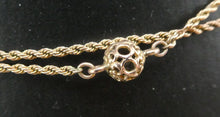 Load image into Gallery viewer, Long Fancy Guard or Muff Chain with Gold Ball Inclusions. 14 Carat Gold. Weight 11 grams
