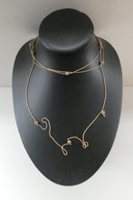 Load image into Gallery viewer, Long Fancy Guard or Muff Chain with Gold Ball Inclusions. 14 Carat Gold. Weight 11 grams
