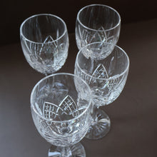 Load image into Gallery viewer, PAIR of Vintage Edinburgh Crystal LARGE Wine Glasses. MONTROSE PATTERN. 7 3/4 inches
