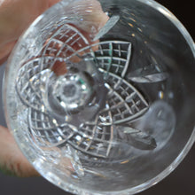 Load image into Gallery viewer, PAIR of Vintage Edinburgh Crystal LARGE Wine Glasses. MONTROSE PATTERN. 7 3/4 inches
