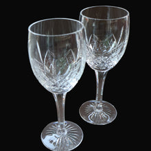 Load image into Gallery viewer, PAIR of Vintage Edinburgh Crystal LARGE Wine Glasses. MONTROSE PATTERN. 7 3/4 inches
