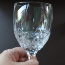 Load image into Gallery viewer, PAIR of Vintage Edinburgh Crystal LARGE Water / Red Wine Glasses. MONTROSE PATTERN. 8 1/4 inches

