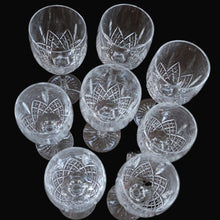 Load image into Gallery viewer, PAIR of Vintage Edinburgh Crystal LARGE Water / Red Wine Glasses. MONTROSE PATTERN. 8 1/4 inches
