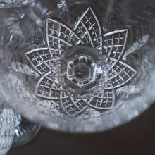 Load image into Gallery viewer, PAIR of Vintage Edinburgh Crystal LARGE Water / Red Wine Glasses. MONTROSE PATTERN. 8 1/4 inches
