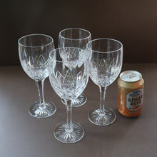 Load image into Gallery viewer, PAIR of Vintage Edinburgh Crystal LARGE Water / Red Wine Glasses. MONTROSE PATTERN. 8 1/4 inches
