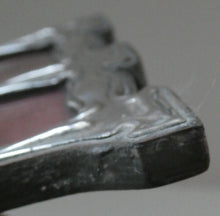 Load image into Gallery viewer, Antique Miniature Art Nouveau STERLING SILVER Double Photo Frame with Enamel Highlights
