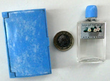 Load image into Gallery viewer, 1930s ART DECO Miniature Lily of the Valley Perfume Bottle in Early Plastic Box. ATKINSON&#39;S, LONDON &amp; an Art Nouveau Lalique Perfume Bottle
