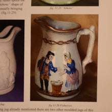 Load image into Gallery viewer, SCOTTISH POTTERY. Antique VICTORIAN 1860s Jug by Bells Pottery, Glasgow.  "The Fishwives" Pattern
