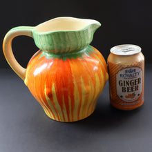 Load image into Gallery viewer, Large 1930s TUDOR Ceramics Art Deco Colourful Dripware Jug. Height 6 1/2 inches

