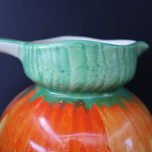 Load image into Gallery viewer, Large 1930s TUDOR Ceramics Art Deco Colourful Dripware Jug. Height 6 1/2 inches
