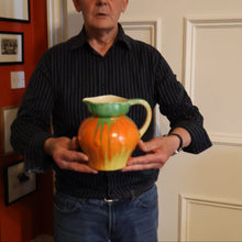 Load image into Gallery viewer, Large 1930s TUDOR Ceramics Art Deco Colourful Dripware Jug. Height 6 1/2 inches
