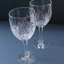 Load image into Gallery viewer, PAIR of Vintage Edinburgh Crystal LARGE Water / Red Wine Glasses. MONTROSE PATTERN. 8 1/4 inches
