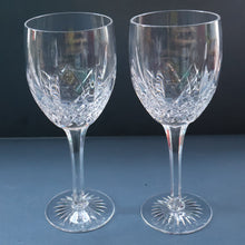 Load image into Gallery viewer, PAIR of Vintage Edinburgh Crystal LARGE Water / Red Wine Glasses. MONTROSE PATTERN. 8 1/4 inches
